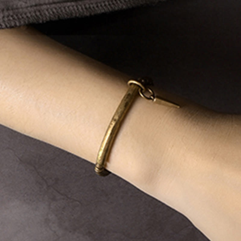 Buddha Stones Copper Brass Balance Wealth Simple Bracelet - image 4