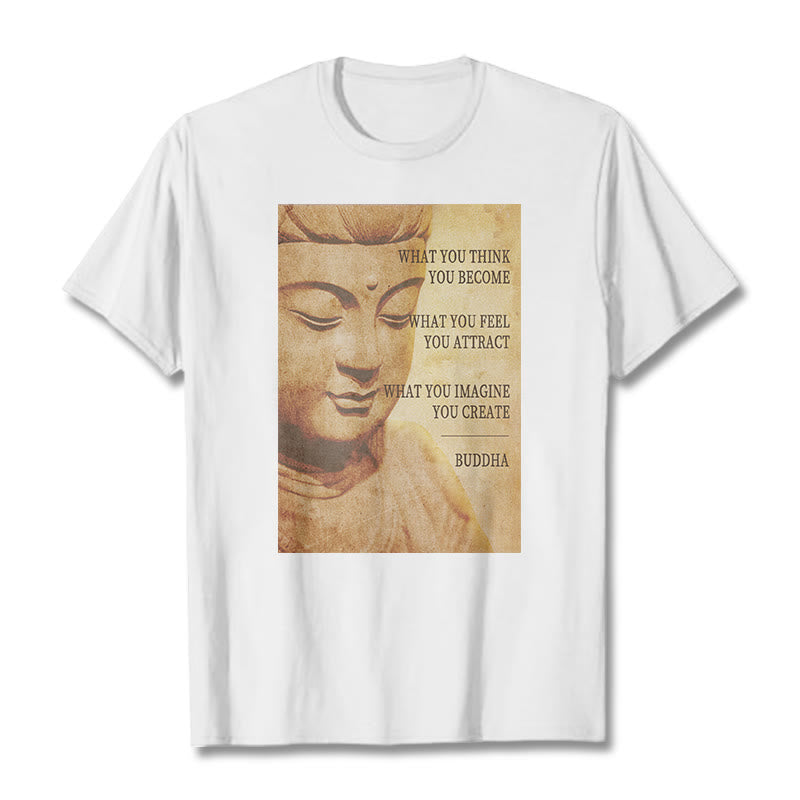 Buddha Stones What You Think You Become Tee T-shirt - White - 2XL - image 0