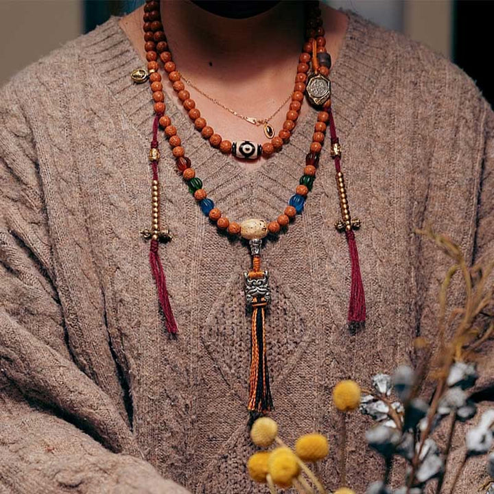 Buddha Stones Tibet Bodhi Seed 108 Mala Beads Wisdom Peace Bracelet Necklace - image 11