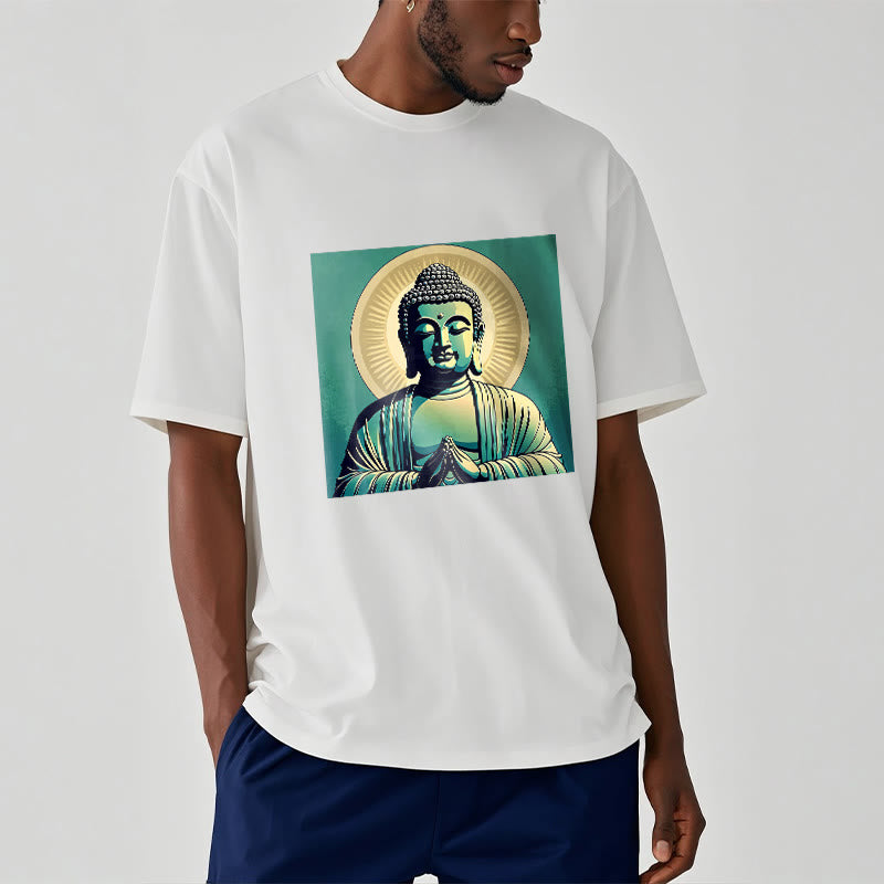 Buddha Stones Aura Green Buddha Tee T-shirt - image 3