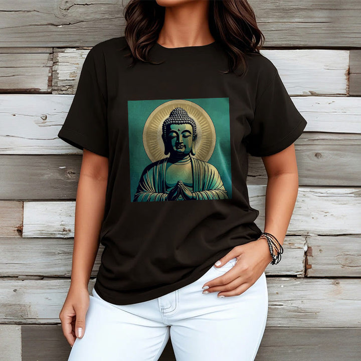 Buddha Stones Aura Green Buddha Tee T-shirt - image 8
