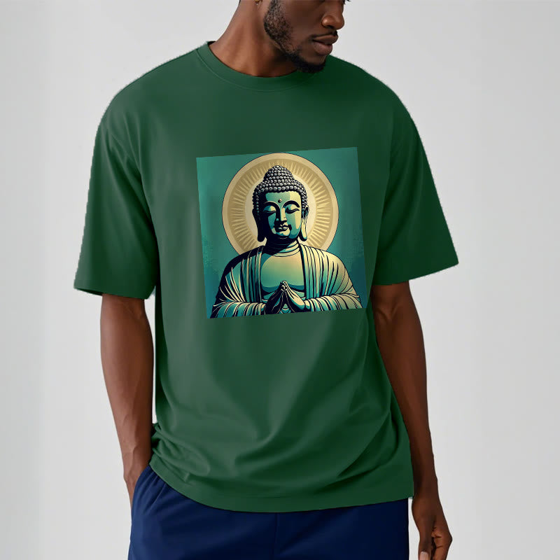 Buddha Stones Aura Green Buddha Tee T-shirt - image 12