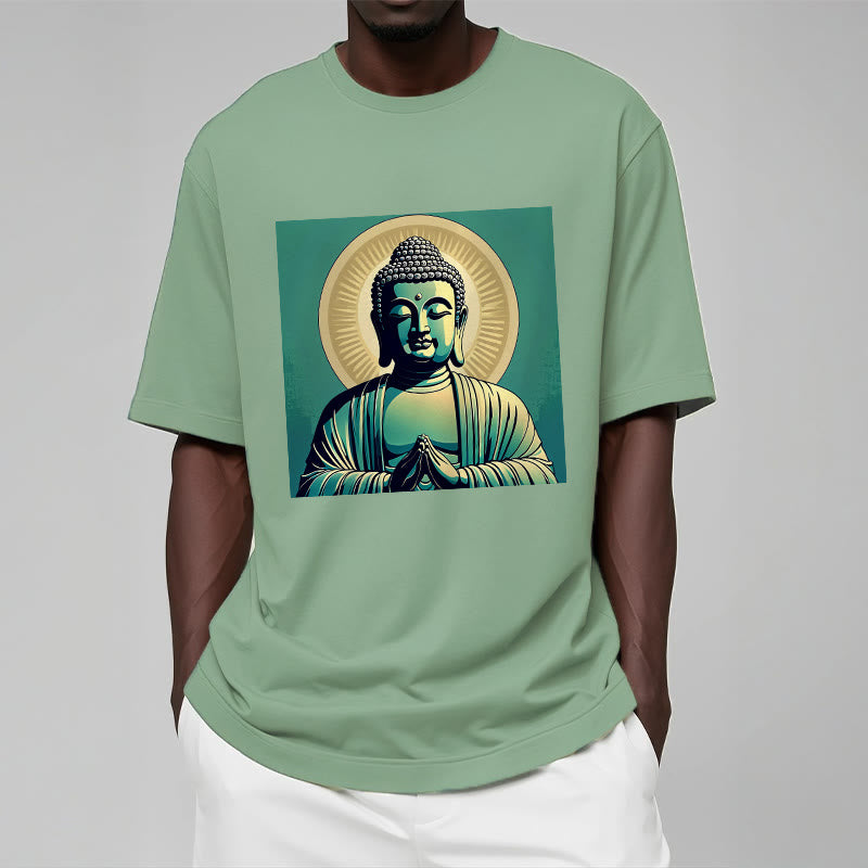 Buddha Stones Aura Green Buddha Tee T-shirt - image 1