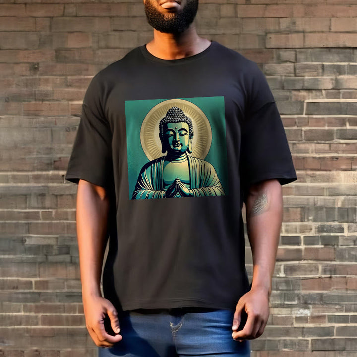 Buddha Stones Aura Green Buddha Tee T-shirt - image 7