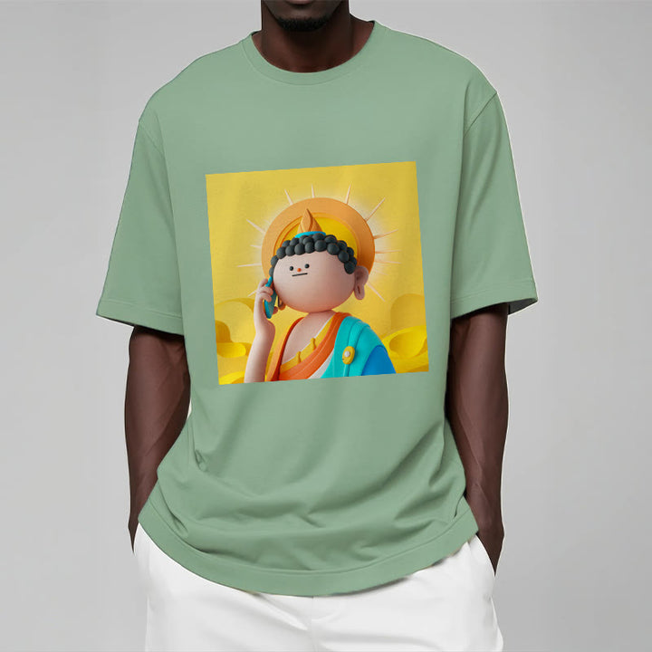 Buddha Stones Buddha Picks Up The Phone Tee T-shirt - image 14