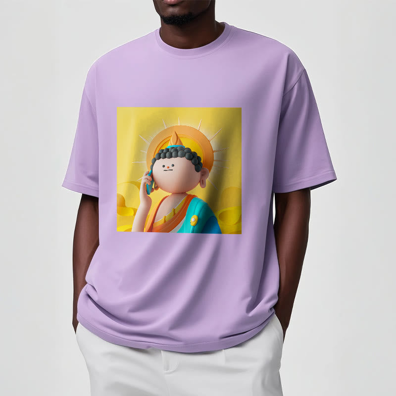 Buddha Stones Buddha Picks Up The Phone Tee T-shirt - image 16