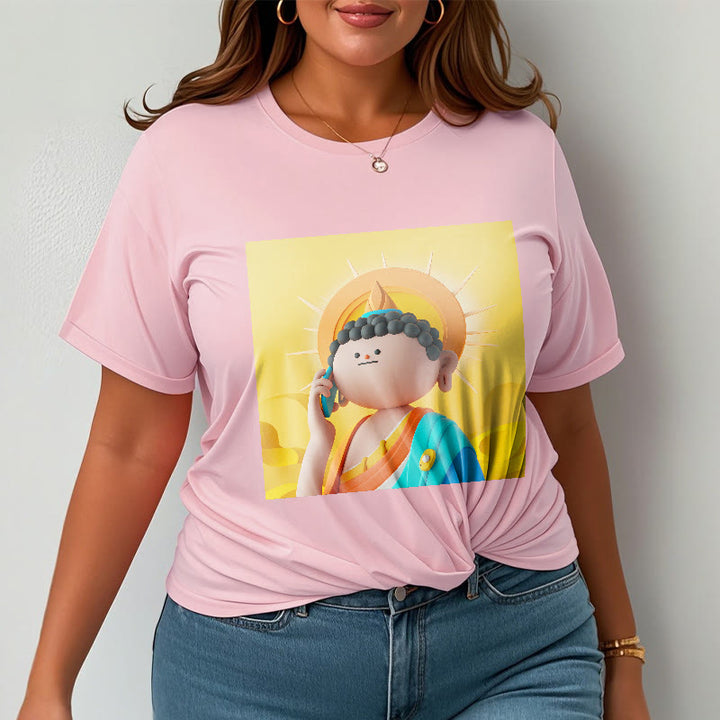 Buddha Stones Buddha Picks Up The Phone Tee T-shirt - image 12