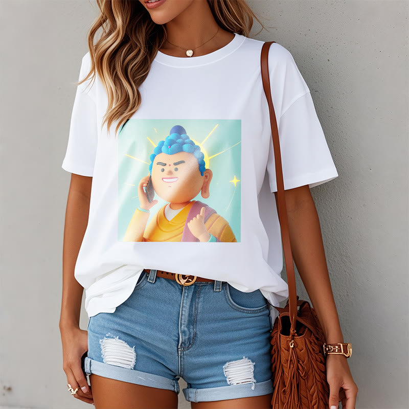 Buddha Stones Funny Cartoon Buddha Tee T-shirt - image 5