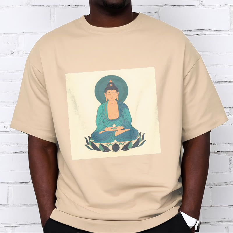 Buddha Stones Lotus Meditation Buddha Tee T-shirt - image 1