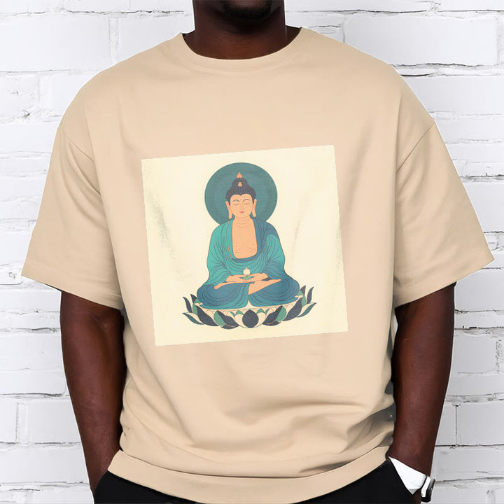 Buddha Stones Lotus Meditation Buddha Tee T-shirt - image 1