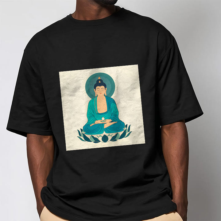 Buddha Stones Lotus Meditation Buddha Tee T-shirt - image 9