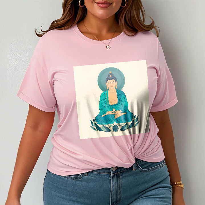 Buddha Stones Lotus Meditation Buddha Tee T-shirt - image 13