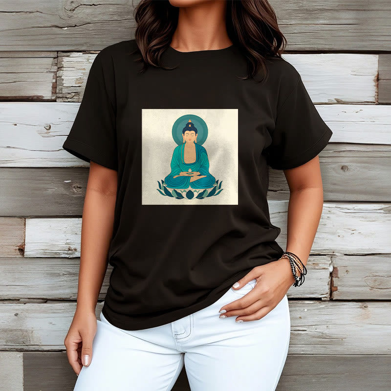 Buddha Stones Lotus Meditation Buddha Tee T-shirt - image 11