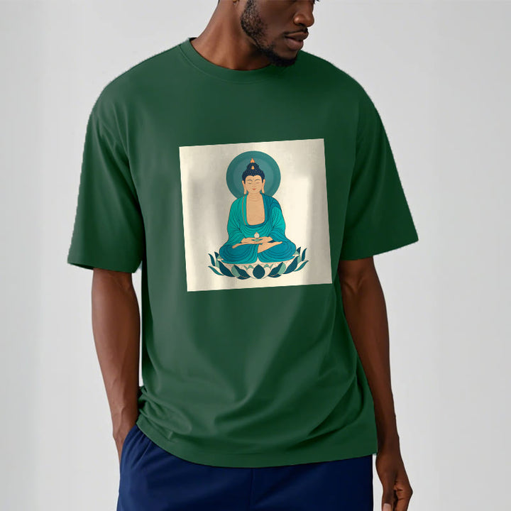 Buddha Stones Lotus Meditation Buddha Tee T-shirt - image 3