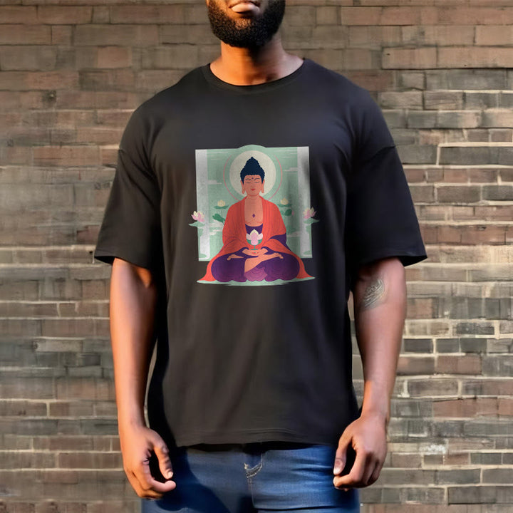 Buddha Stones Lotus Meditation Buddha Tee T-shirt - image 8