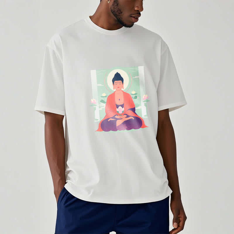 Buddha Stones Lotus Meditation Buddha Tee T-shirt - image 2