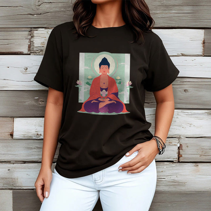 Buddha Stones Lotus Meditation Buddha Tee T-shirt - image 9