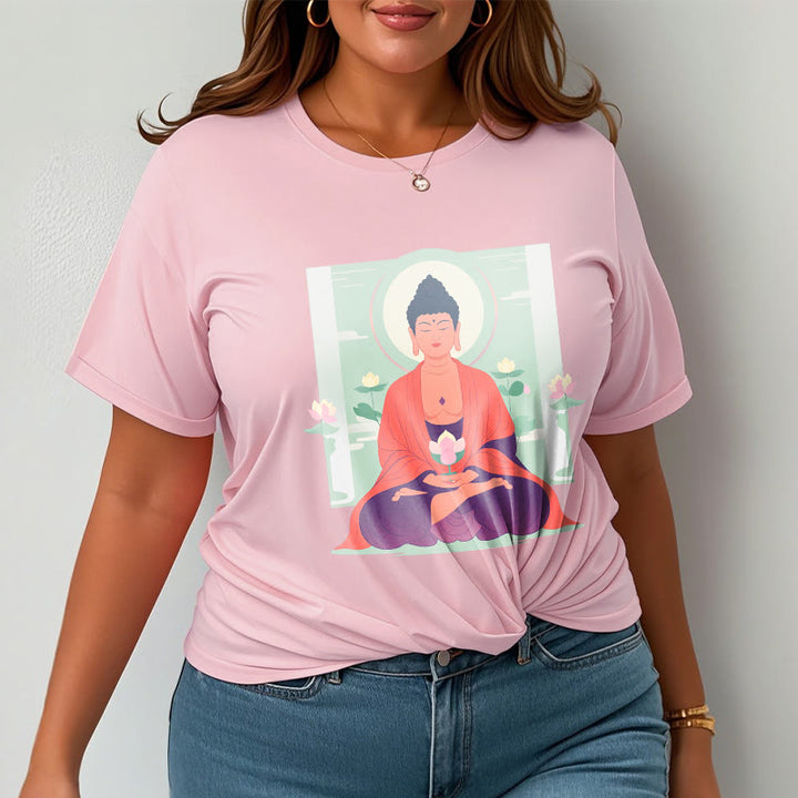 Buddha Stones Lotus Meditation Buddha Tee T-shirt - image 11