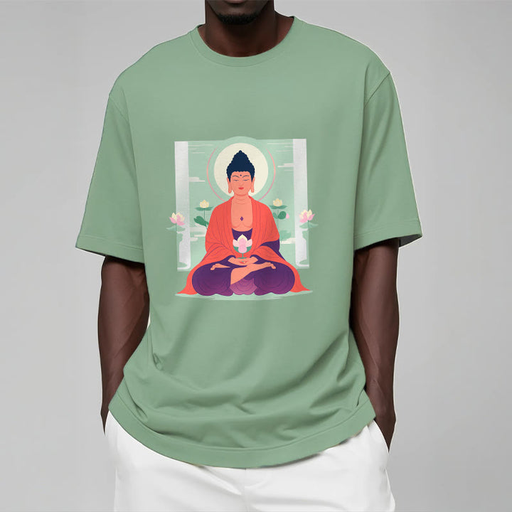 Buddha Stones Lotus Meditation Buddha Tee T-shirt - image 15
