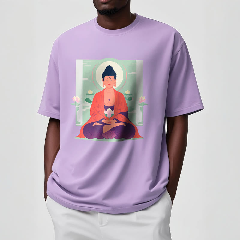 Buddha Stones Lotus Meditation Buddha Tee T-shirt - image 13