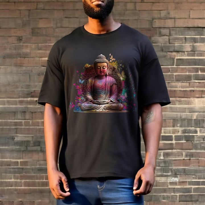 Buddha Stones Butterfly Meditation Buddha Tee T-shirt - image 7