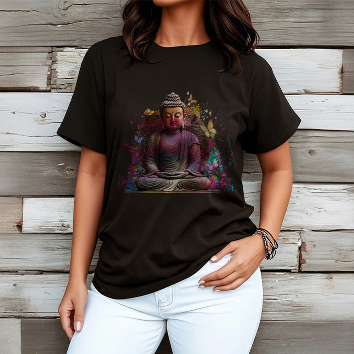 Buddha Stones Butterfly Meditation Buddha Tee T-shirt - image 8
