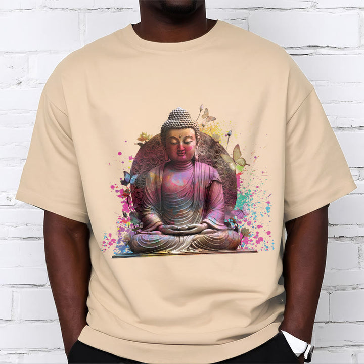 Buddha Stones Butterfly Meditation Buddha Tee T-shirt - image 1