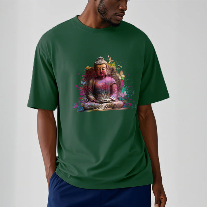 Buddha Stones Butterfly Meditation Buddha Tee T-shirt - image 10