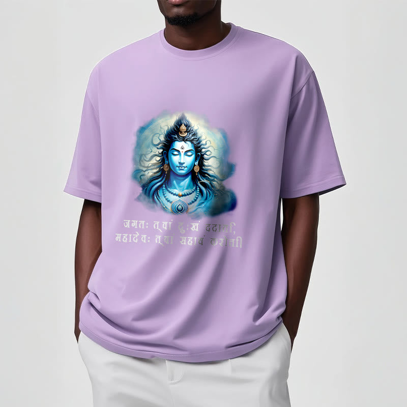 Buddha Stones Sanskrit Mahadev Comes To Your Aid Tee T-shirt - image 16