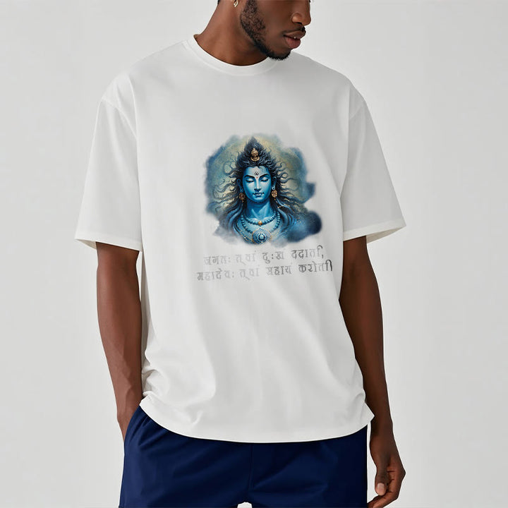 Buddha Stones Sanskrit Mahadev Comes To Your Aid Tee T-shirt - image 5