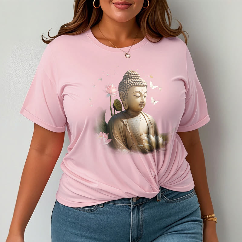 Buddha Stones Lotus Butterfly Meditation Buddha Tee T-shirt - image 12