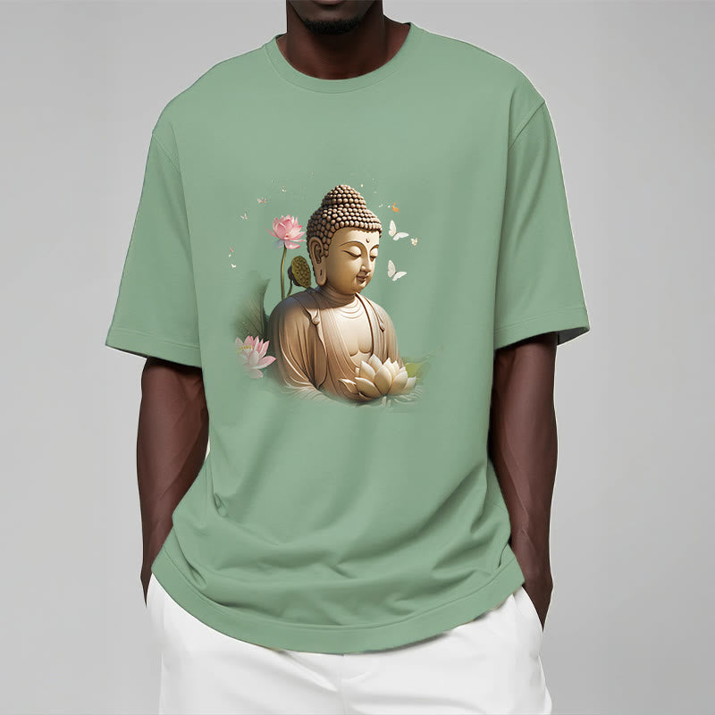 Buddha Stones Lotus Butterfly Meditation Buddha Tee T-shirt - image 14