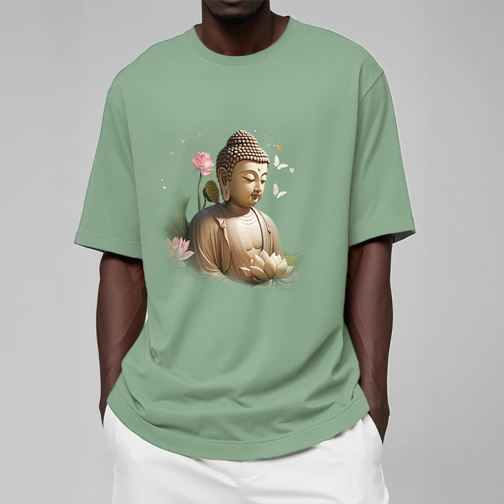 Buddha Stones Lotus Butterfly Meditation Buddha Tee T-shirt - image 14