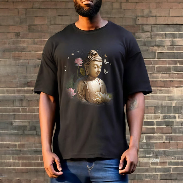 Buddha Stones Lotus Butterfly Meditation Buddha Tee T-shirt - image 5