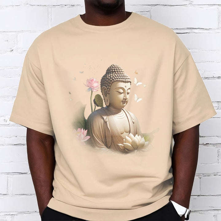 Buddha Stones Lotus Butterfly Meditation Buddha Tee T-shirt - image 8
