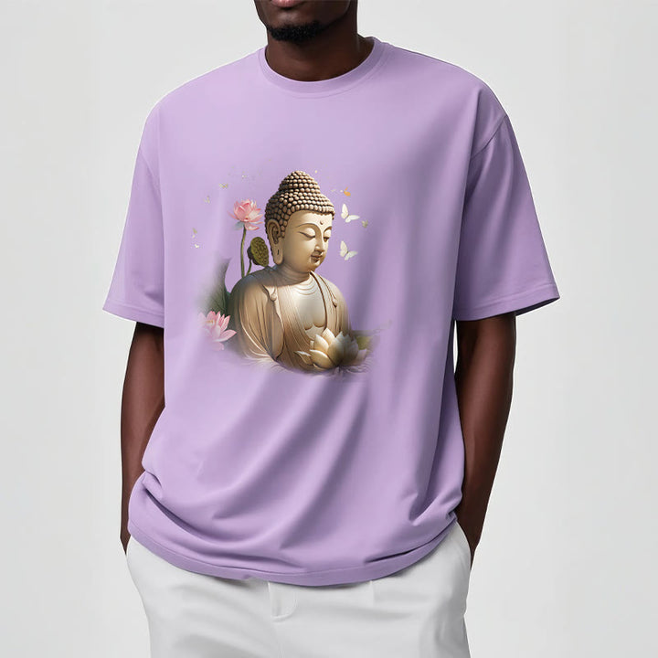 Buddha Stones Lotus Butterfly Meditation Buddha Tee T-shirt - image 16