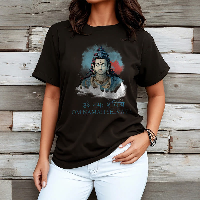 Buddha Stones Sanskrit OM NAMAH SHIVAYA Colorful Clouds Tee T-shirt - image 3