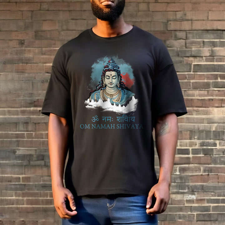 Buddha Stones Sanskrit OM NAMAH SHIVAYA Colorful Clouds Tee T-shirt - image 2