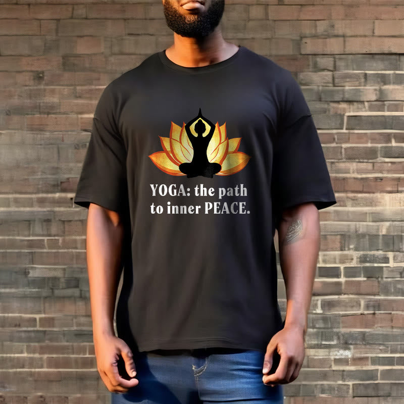 Buddha Stones Yoga The Path To Inner Peace Lotus Tee T-shirt - image 7