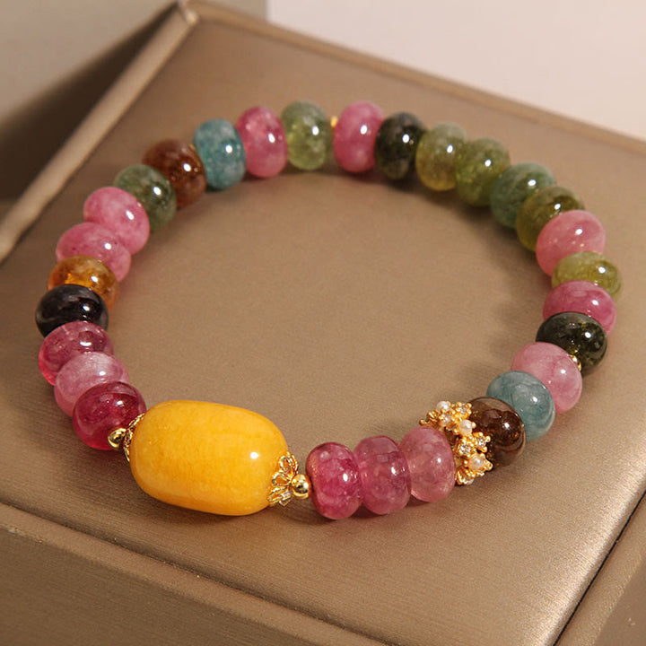 Buddha Stones Natural Tourmaline Topaz Positive Bracelet - image 4