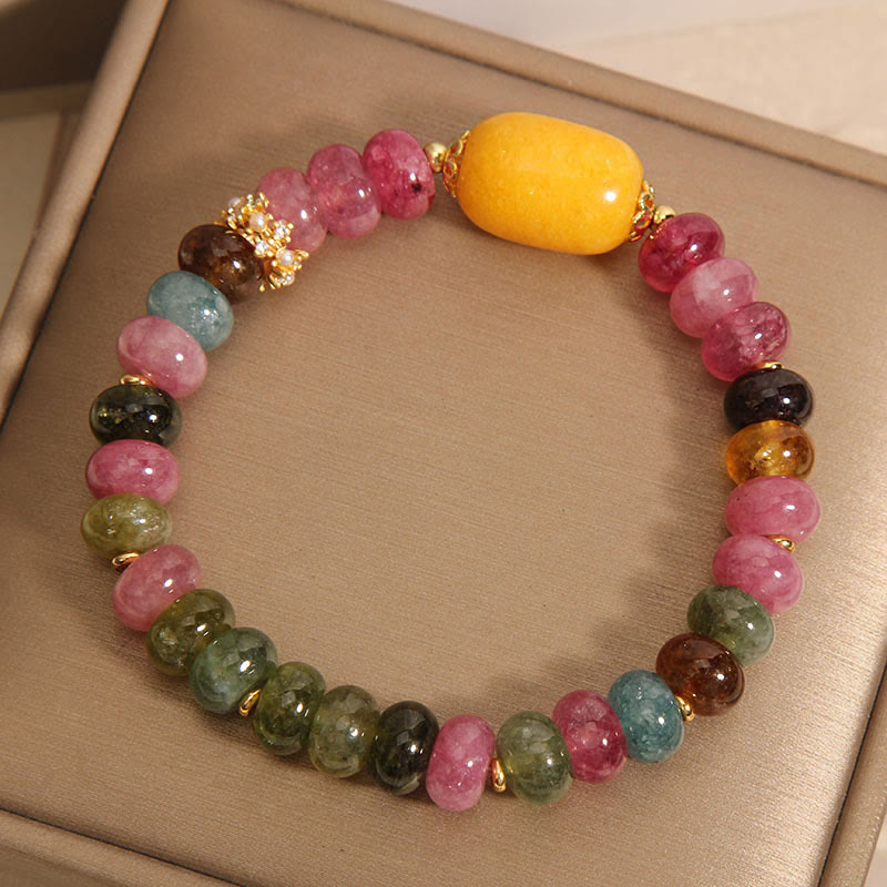 Buddha Stones Natural Tourmaline Topaz Positive Bracelet - image 1