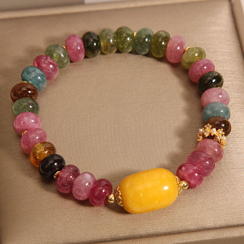 Buddha Stones Natural Tourmaline Topaz Positive Bracelet - image 3