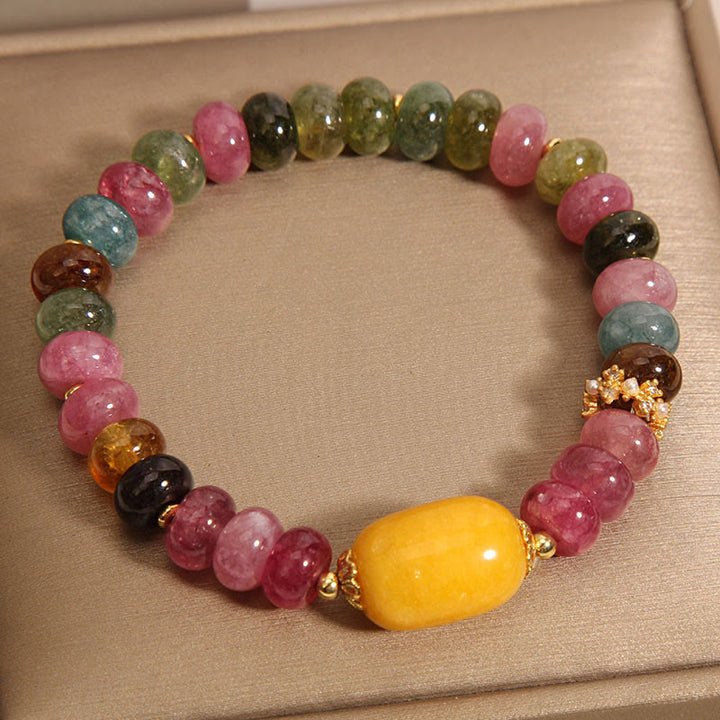 Buddha Stones Natural Tourmaline Topaz Positive Bracelet - image 3