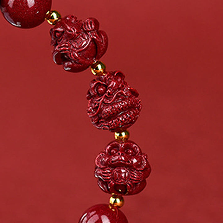 Buddha Stones Chinese Zodiac Cinnabar Keep Away Evil Spirits Blessing Bracelet - image 15