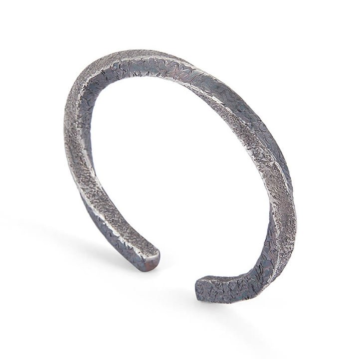 Buddha Stones Retro 999 Sterling Silver Möbius Loop Eternal Love Cuff Bracelet Bangle - image 2