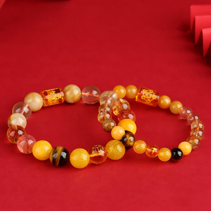 Buddha Stones Five Elements God Of Wealth Various Crystal Agate Wealth Luck Bracelet - image 11