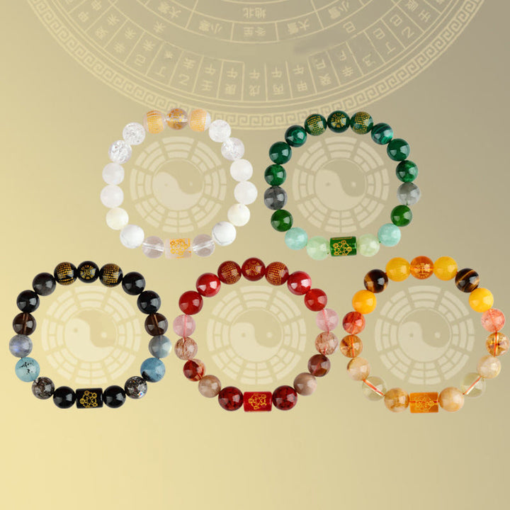 Buddha Stones Five Elements God Of Wealth Various Crystal Agate Wealth Luck Bracelet - image 13