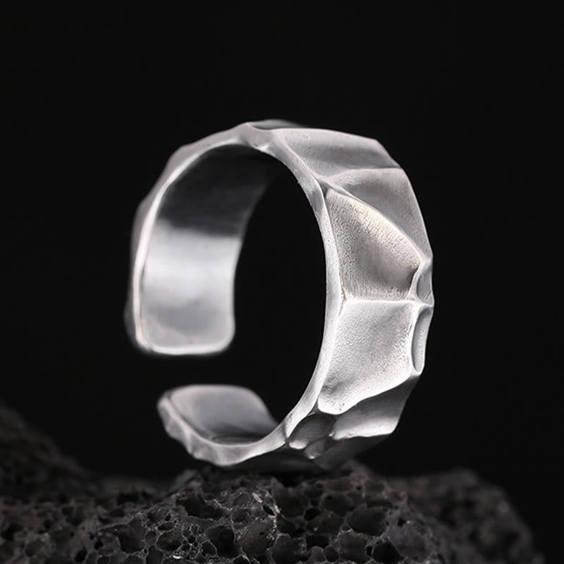 Buddha Stones 999 Sterling Silver Adjustable Protection Ring - image 1
