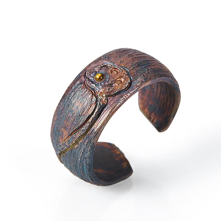 Buddha Stones Retro 999 Sterling Silver Copper Adjustable Protection Ring - image 2