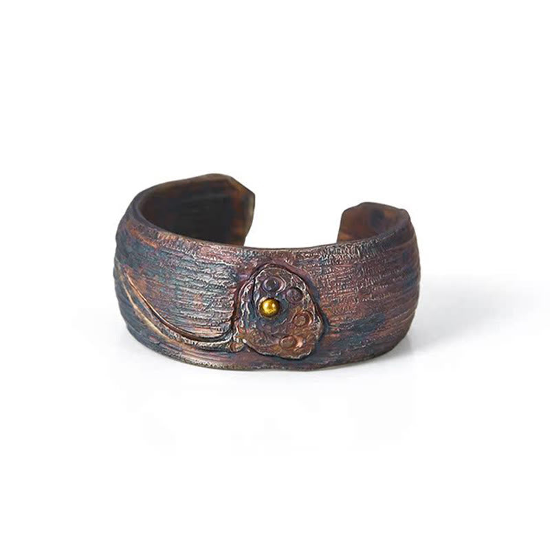 Buddha Stones Retro 999 Sterling Silver Copper Adjustable Protection Ring - image 3